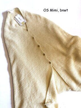 One Size Lularoe Mimi shawl, wrap, cream with loose weave